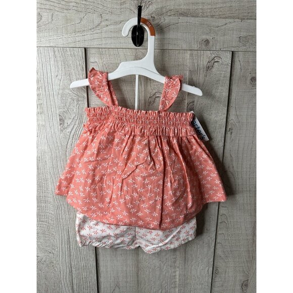 Carter's Other - Carters Just One You Infant Girls Top & Shorts Set 9 Months Coral White Floral